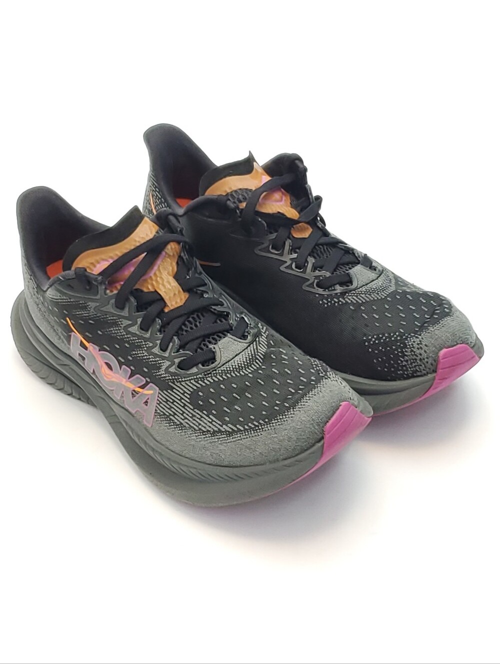 HOKA Mach 6 Black / Fuchsia Running Shoes Women's Size 8.5 Athletic Activewear